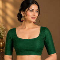 Elegant Red Soft Georgette Printed Saree with Contrast Green Border & Blouse